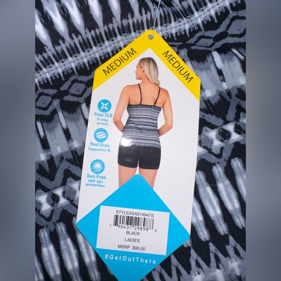 Free Country 2 Piece Tankini and Shorts Swim Set - Picture 5 of 6